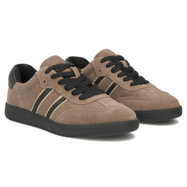 Skórzane sneakersy Filippo DP7984/26 BR brązowe