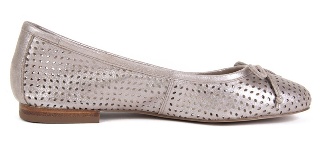 Ballerina Caprice 9-22101-22 354 Taupe Suede Metallic