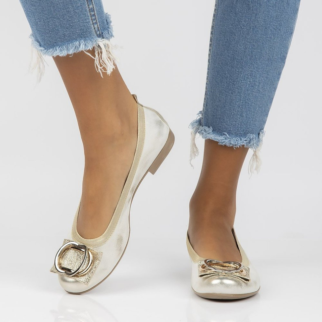 Leather ballerinas Filippo 103 gold