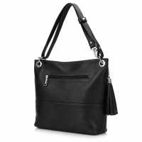 Black leather handbag Toscanio 1109