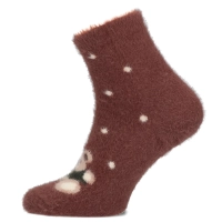 Women's Socks brown bear+dots