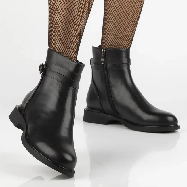 Leather ankle boots Filippo DBT7357/25 BK black