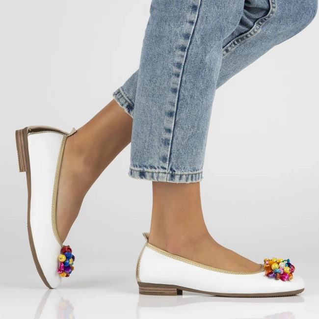 Leather ballerinas Filippo DP6159/24 WH white