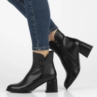 Botki na obcasie Filippo DBT4865/23 BK czarne