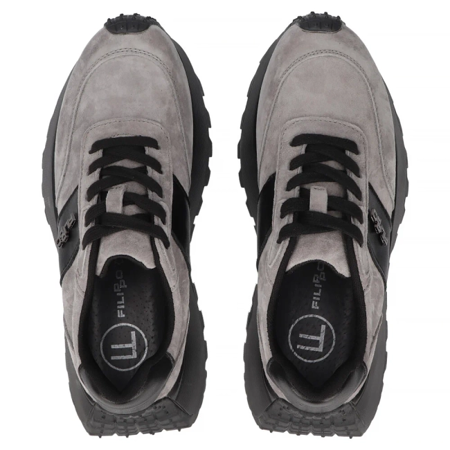 Skórzane sneakersy Filippo DP6785/25 GR szare