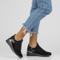 Skórzane Sneakersy Filippo DP1689/22 BK BK Czarne