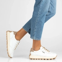 Skórzane sneakersy Filippo DP7498/26 WH białe