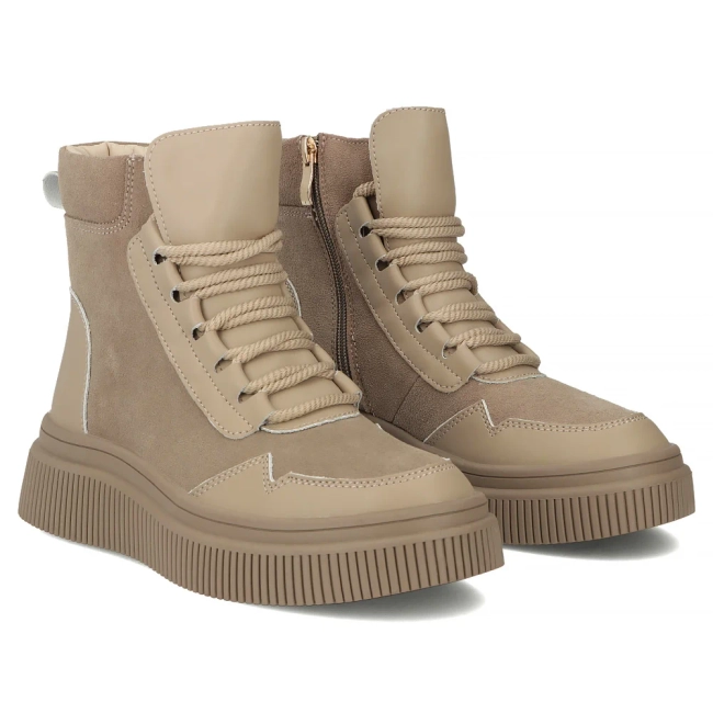 Leather ankle boots Filippo DBT7270/25 BE beige