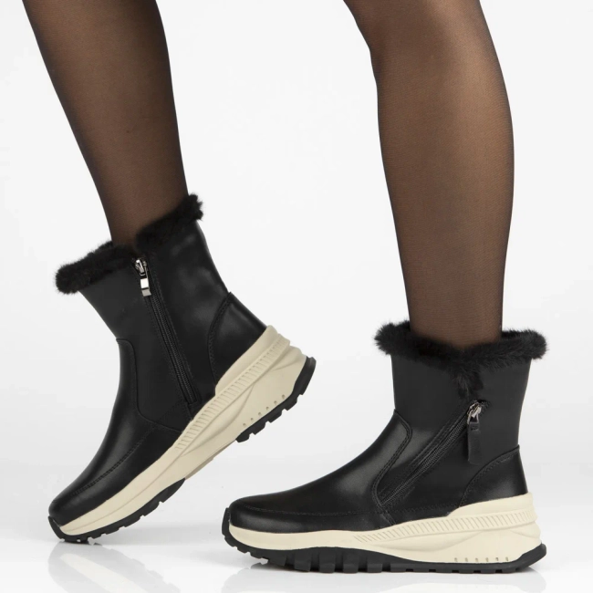 Leather ankle boots Filippo DBT7157/25 BK black