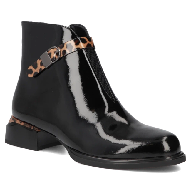 Leather ankle boots Filippo DBT7384/25 BK black