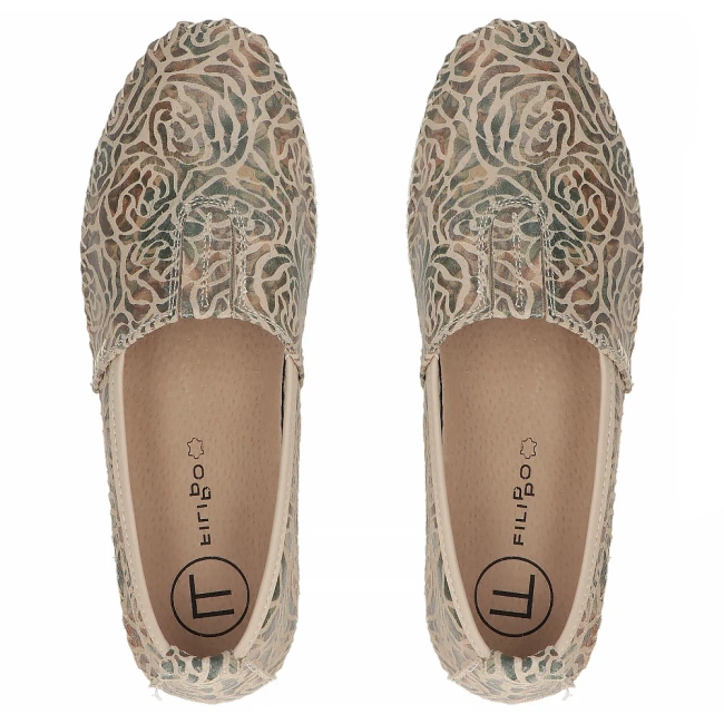 Leather shoes Filippo DP7667/26 BE MLT beige