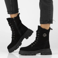 Leather boots Filippo DBT6443/24 BK black