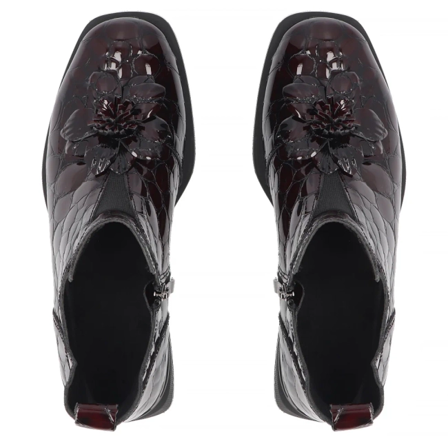 Leather ankle boots Filippo DBT7994/26 BG burgundy