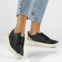 Skórzane sneakersy Filippo DP6035/24 BK czarne