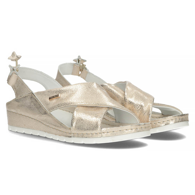 Leather sandals Filippo 50056 gold