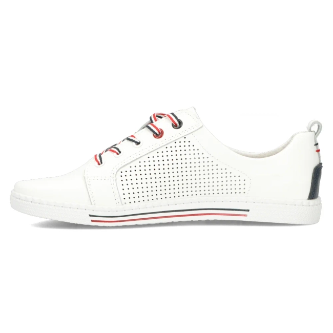 Skórzane półbuty Filippo DP008/24 WH białe