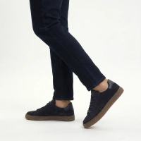 Leather Sneakers Filippo MP8272/26 NV navy blue