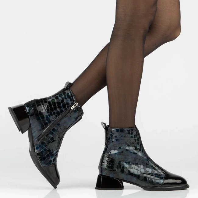 Leather heeled ankle boots Filippo DBT8253/26 NV CR navy
