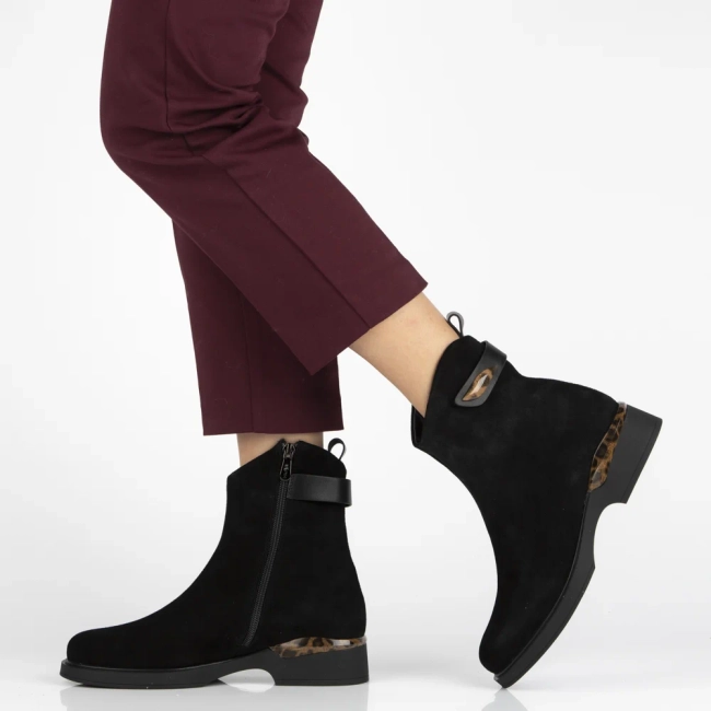 Leather ankle boots Filippo DBT7182/25 BK black