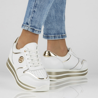 Leather Sneakers Filippo DP3682/22 WH white