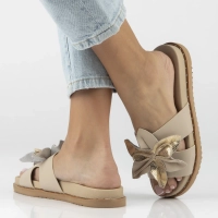 Leather flip-flops Filippo DK7638/26 BE beige