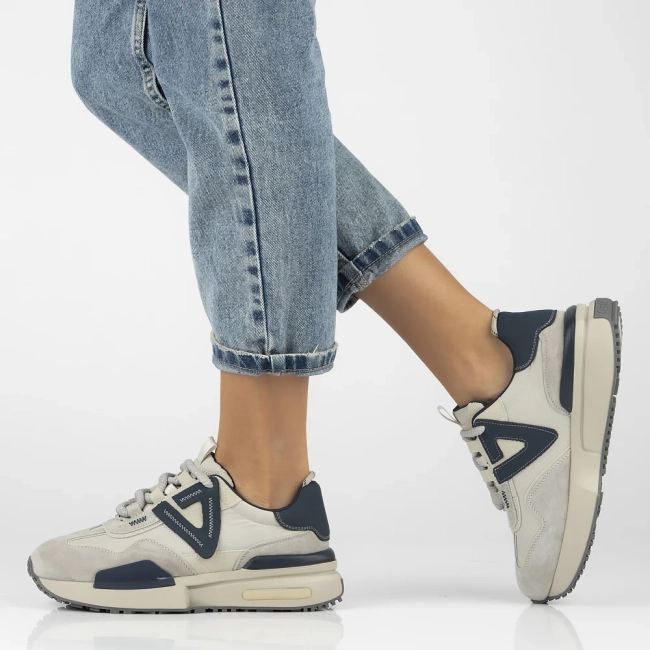 Skórzane sneakersy Filippo DP6523/24 GR szare