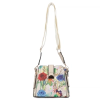 Beige handbag mila flora
