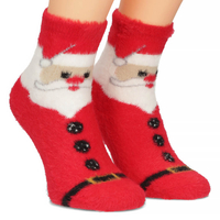 Women's Socks red santa