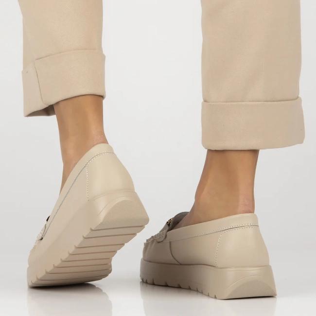 Leather loafers Filippo DP6827/25 BE beige