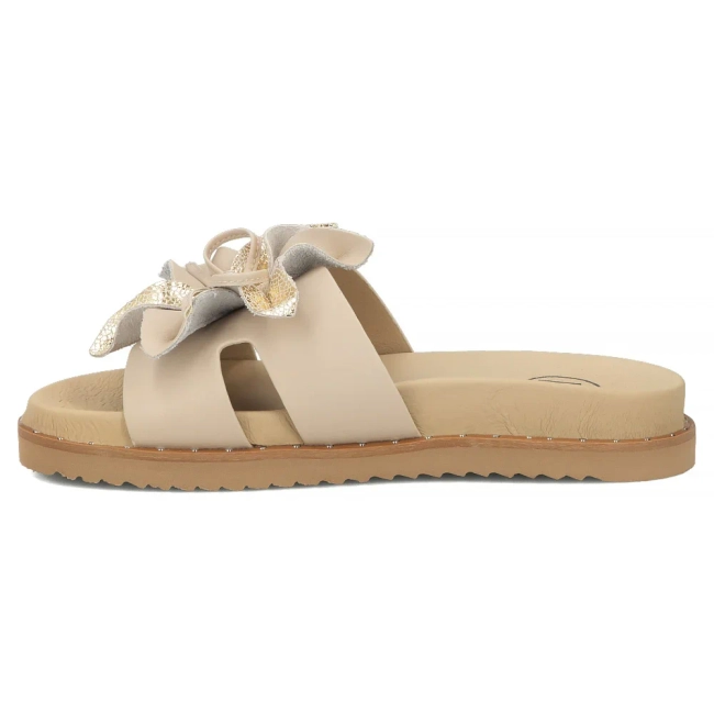 Leather flip-flops Filippo DK7638/26 BE beige