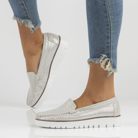 Leather loafers Filippo DP3534/22 SI silver