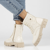 Skórzane trzewiki Filippo 575 beżowe