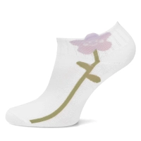 Women's Socks 2512-7 flower white