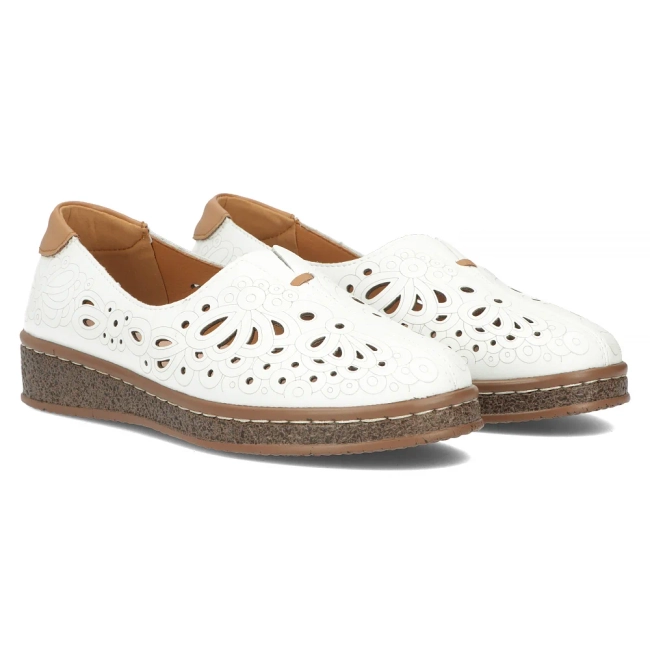 Leather shoes Filippo DP6235/24 WH white