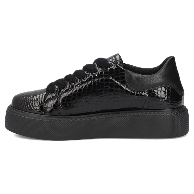 Leather sneakers Filippo DP6119/26 BK CR black