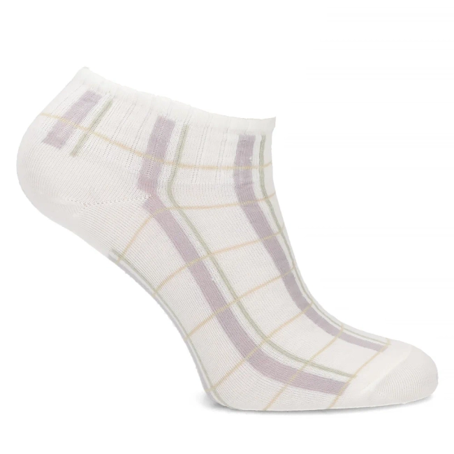 Women's Socks 2512-7 grid white