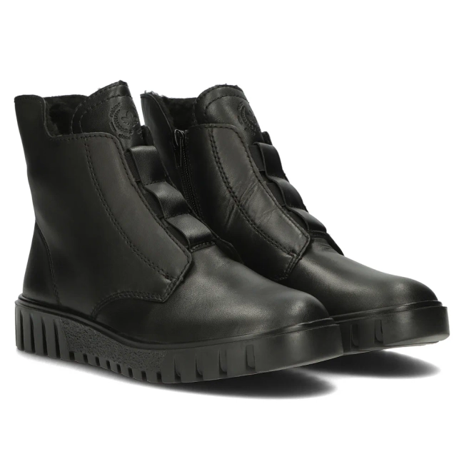 Ankle Boots Rieker leather Y3458-00 Black