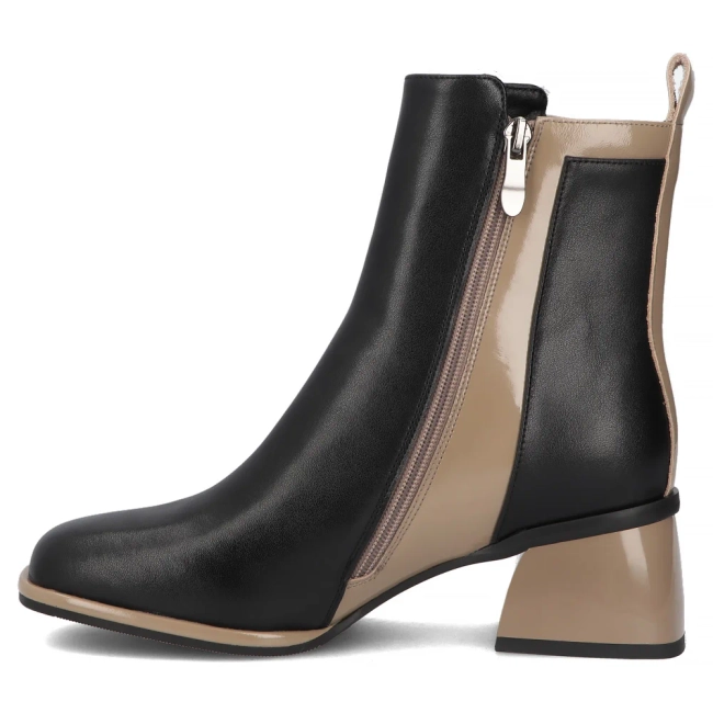 Leather ankle boots Filippo DBT7350/25 BK BE black