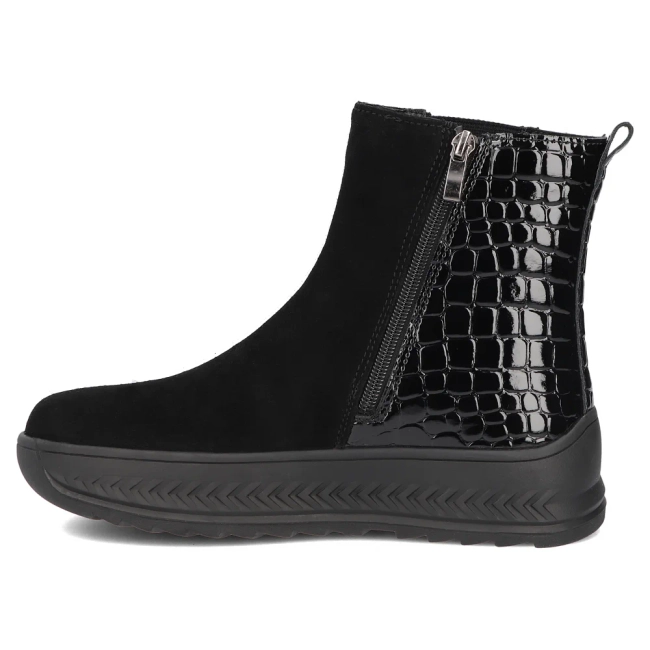 Leather platform ankle boots Filippo DBT8268/26 BK black
