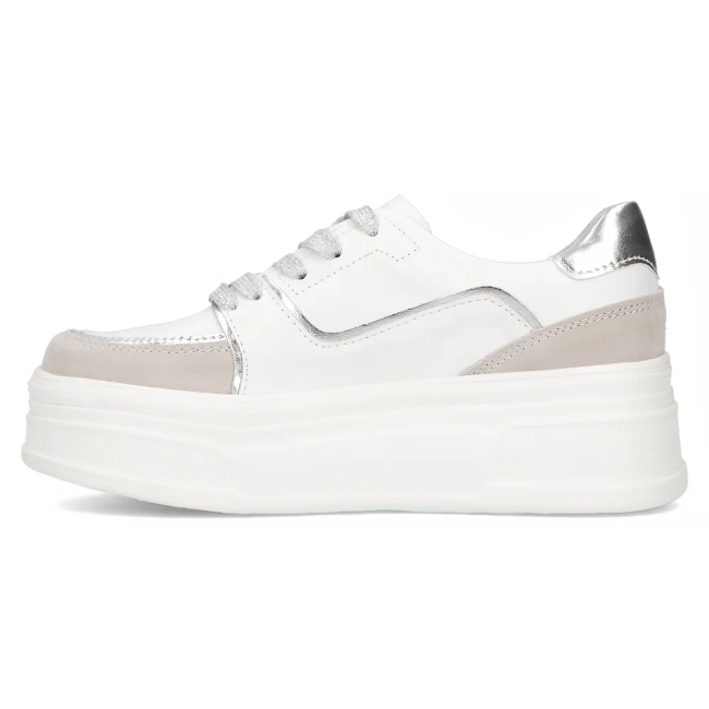 Skórzane sneakersy Filippo DP6805/25 WH białe