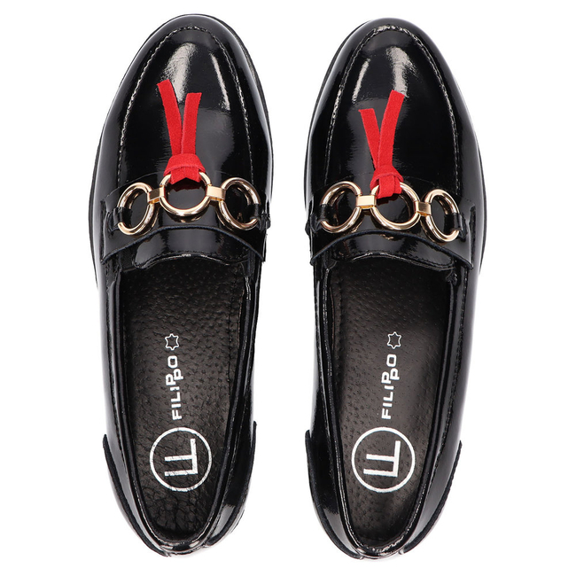 Leather shoes Filippo DP3173/21 BK black