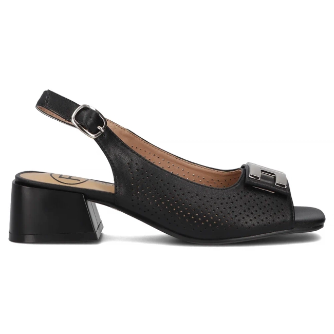 Leather sandals Filippo DS6986/25 BK black