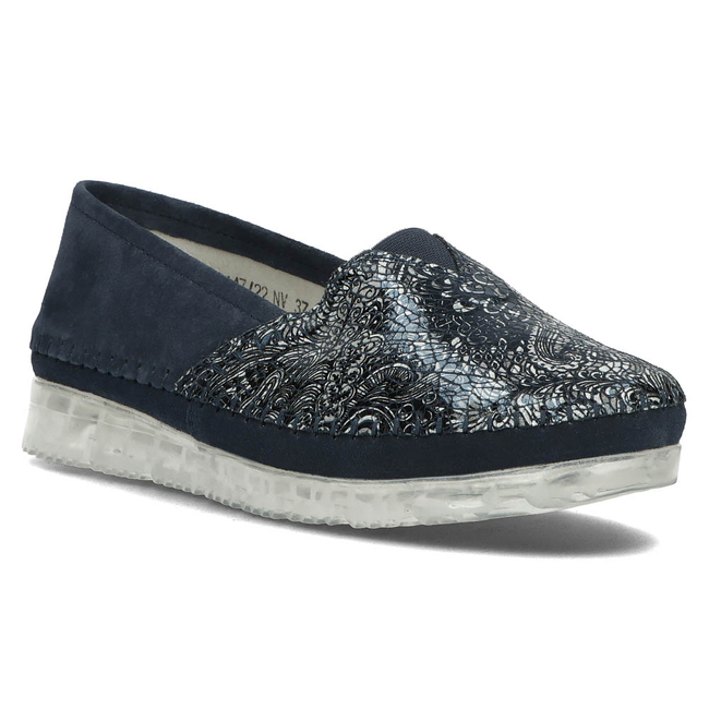 Leather shoes Filippo DP2147/22 NV navy blue