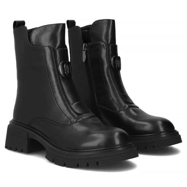 Leather ankle boots Filippo DBT7465/25 BK black