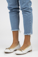 Skórzane baleriny Filippo 100 białe