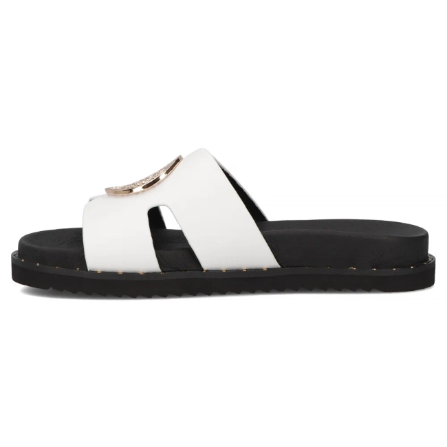 Leather flip-flops Filippo DK7050/25 WH white