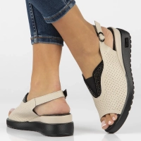 Leather sandals Filippo DS6145/25 BE beige