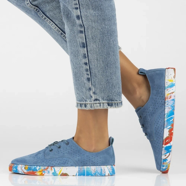 Leather shoes Filippo DP6206/24 BL blue