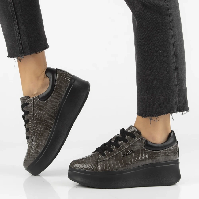 Leather sneakers Filippo DP7412/25 GR CR grey