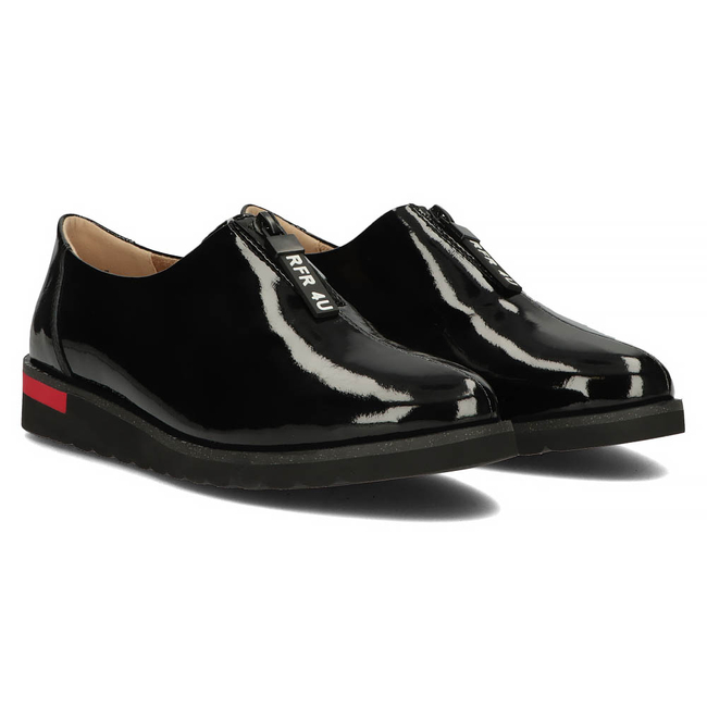 Skórzane półbuty Filippo DP4180/22 BK czarne